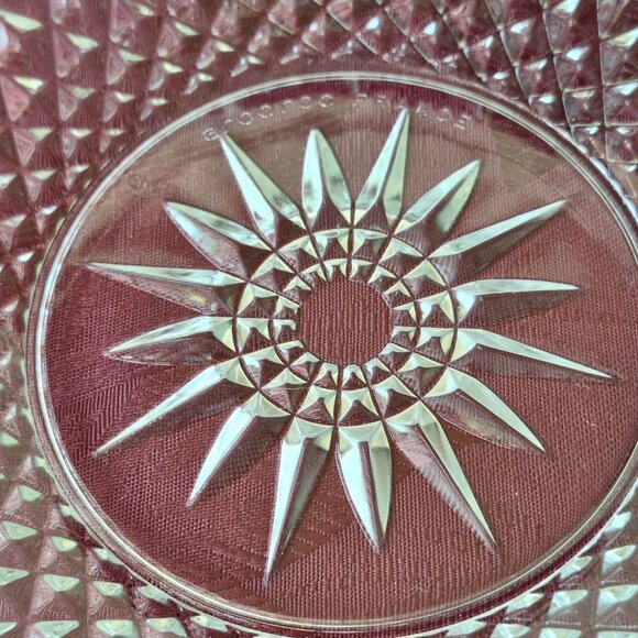 Stunning Arcoroc France Diamond Starburst Pattern Tempered Glass.  Circa Late 50 - Picture 2 of 8